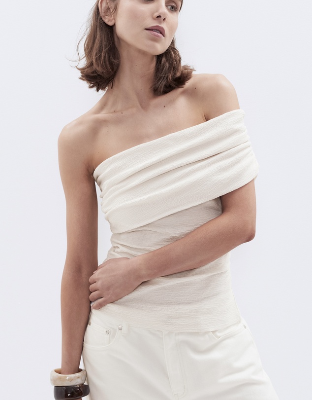 UNISON - Textured One Shoulder Top