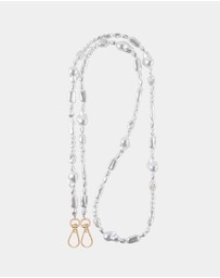 LOUVE COLLECTION - Hot Pink Case + Moon Pearl Chain