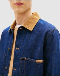 Tommy Hilfiger - Corduroy Collar Denim Chore Jacket