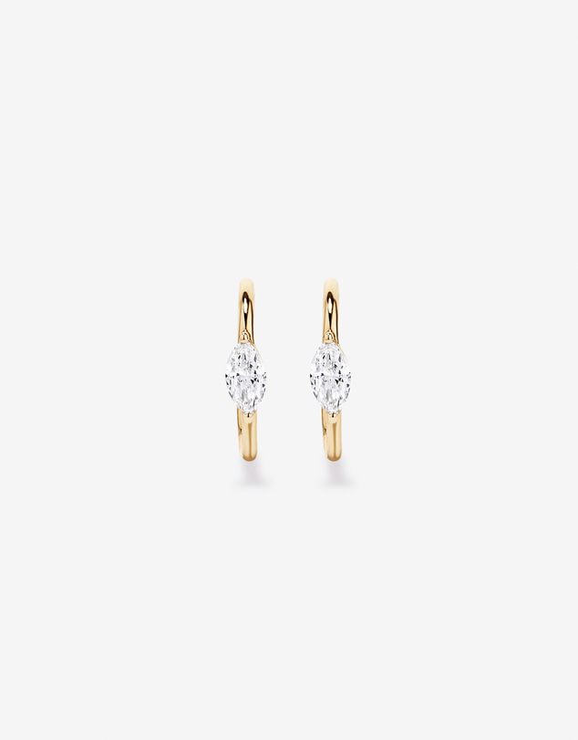 Michael Hill - Diamond Accent Sleeper Earrings in 10kt Yellow Gold