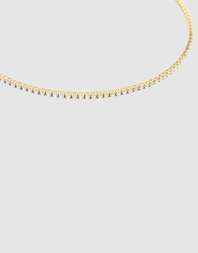 Wanderlust + Co - Pave 14K Gold Vermeil Tennis Necklace