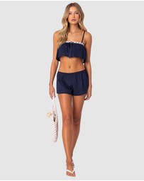 EDIKTED - Edan Cotton Lace Shorts