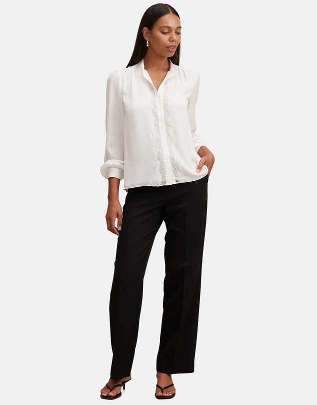 Forever New - Poppy Lace Trim Blouse