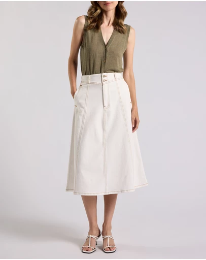 David Lawrence - Zola Denim Midi Skirt