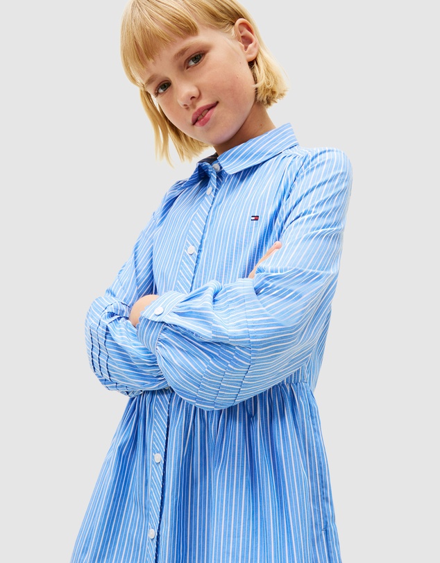 Tommy Hilfiger - Ithica Long Sleeve Shirt Dress - Kids