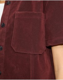 Dazie - Bailey Faux Suede Shirt