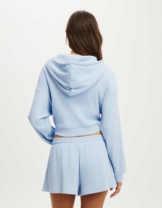 Cotton On Body - Off Duty Waffle Cropped Hoodie