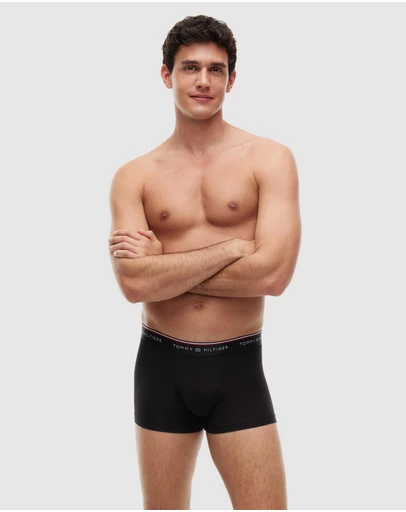 Tommy Hilfiger - 3-Pack Global Stripe Logo Waistband Trunks