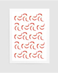 Olive et Oriel - Chili Pattern by Kathrinmay Art Print