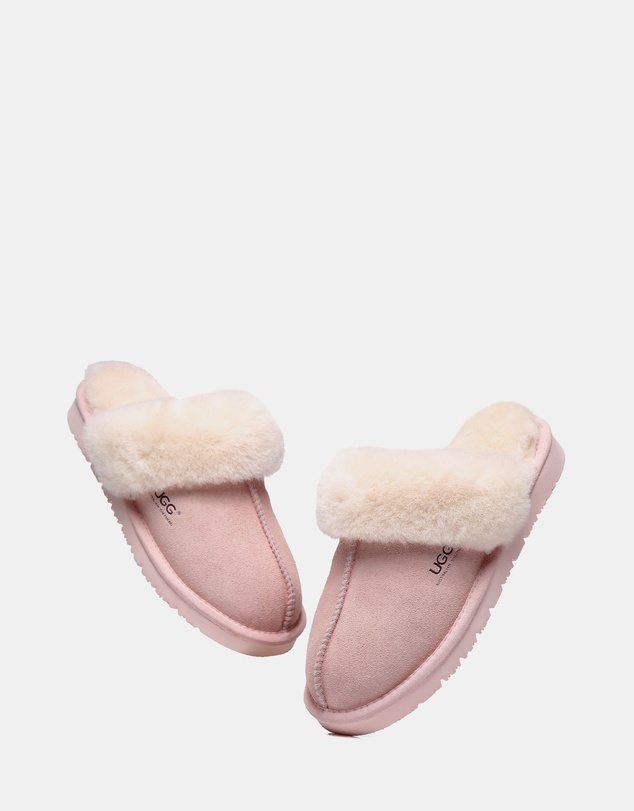 EVERAU - Australian Shepherd Ugg Muffin Slipper Cow Suede Upper House Shoes