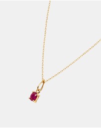 Luna Rae - Solid Gold - Ruby Necklace