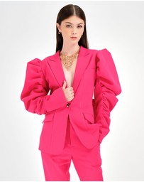JUSTIN TONG - Bow-Chic Statement Blazer