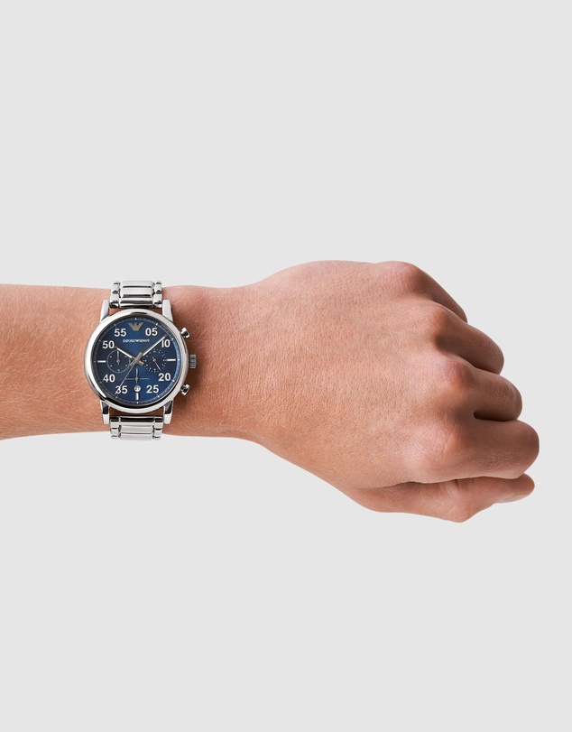 Emporio Armani - Silver Tone Chronograph Watch