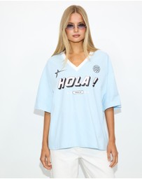 Dazie - Team Argentina Oversized V Neck Graphic Tee
