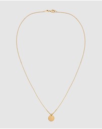 Elli Jewelry - Necklace with Platelet Pendant 925 Sterling Silver Gold-plated
