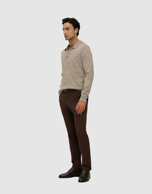 Trenery - Cotton Speckle Knit Polo