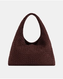 JW PEI - Laura Faux Suede Woven Shoulder Bag