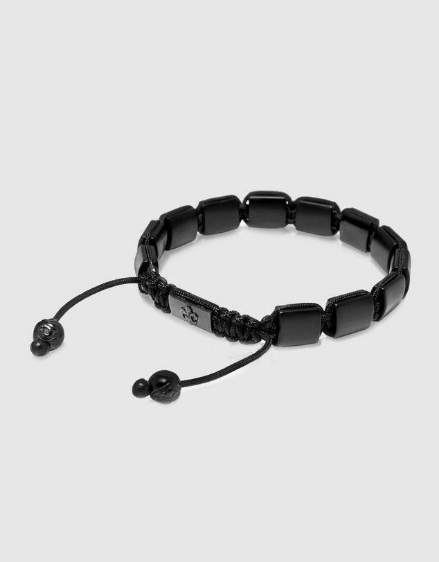Nialaya Jewellery - The CZ Flatbead Collection - Matte Onyx