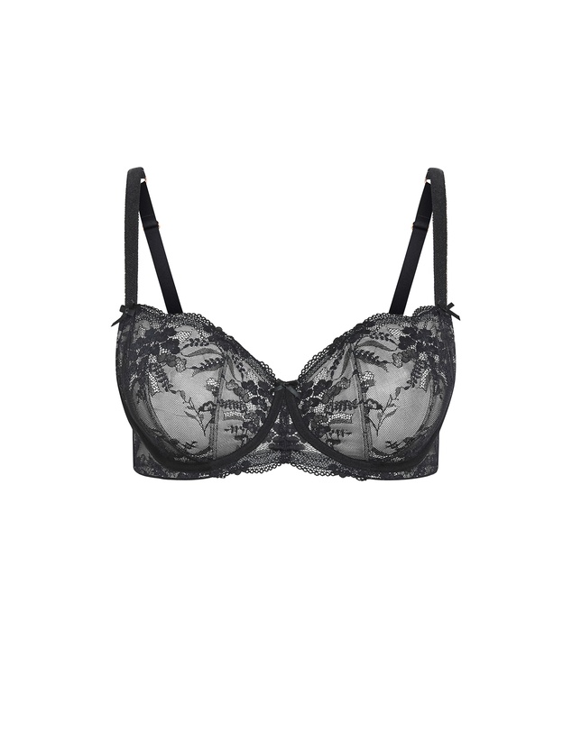 City Chic - Plus size Helena Demi Bra - black