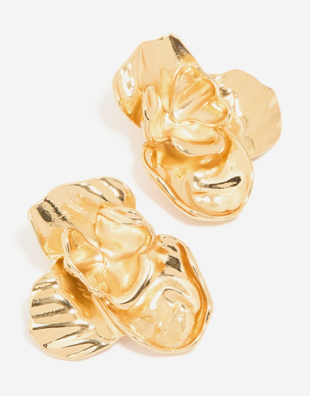 Lovisa - Waterproof Gold Plated Stainless Steel Statement Flower Stud Earrings