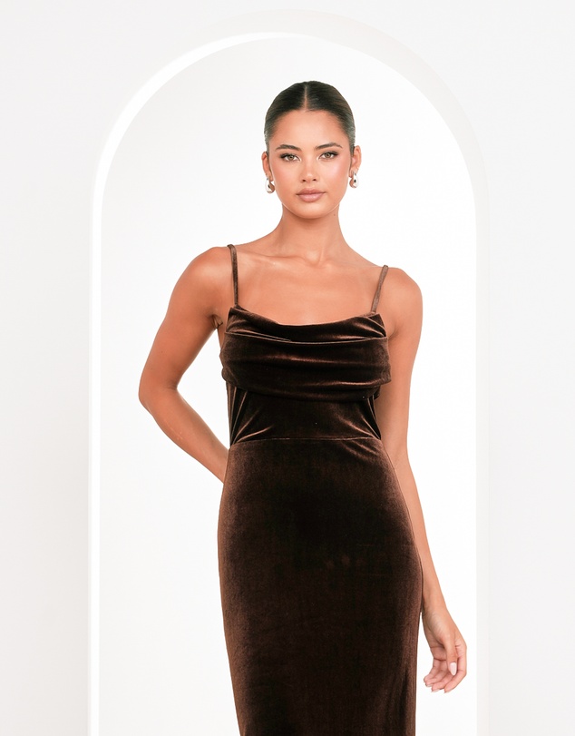 Pilgrim - Berlin Cowl Neck Velvet Gown