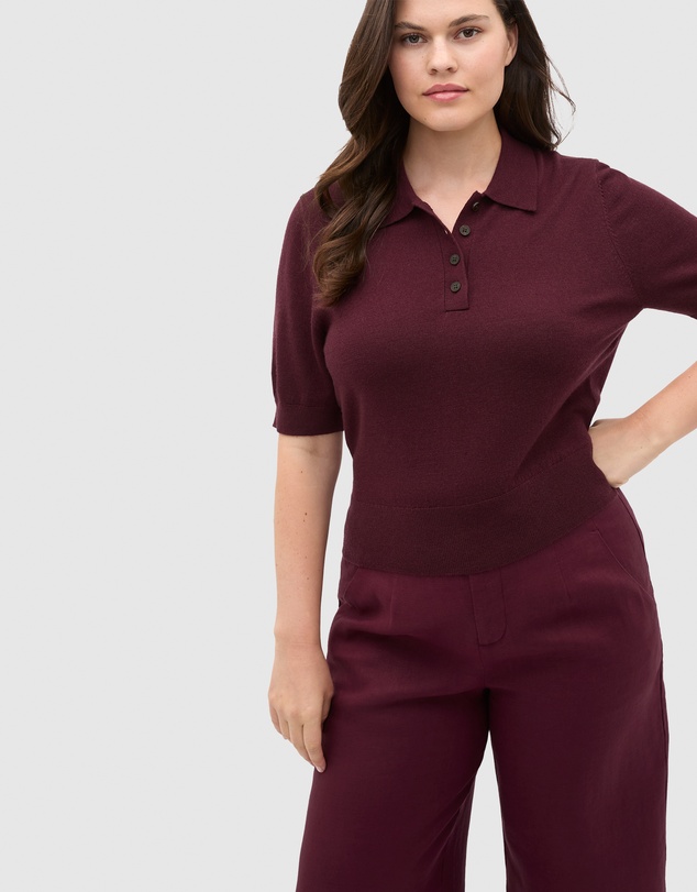 Seed Heritage - Australian Merino Knit Polo Top
