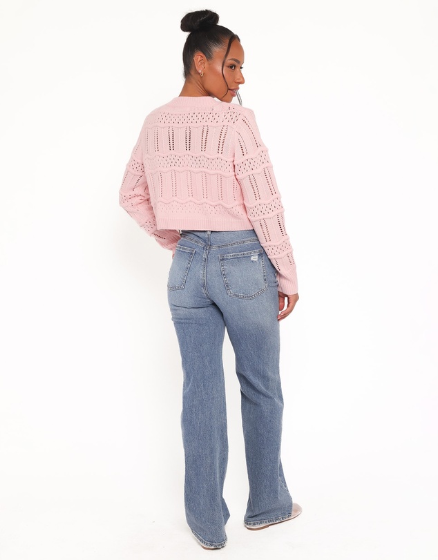 Petal & Pup - Aidy Crop Button Front Cardigan - Pink