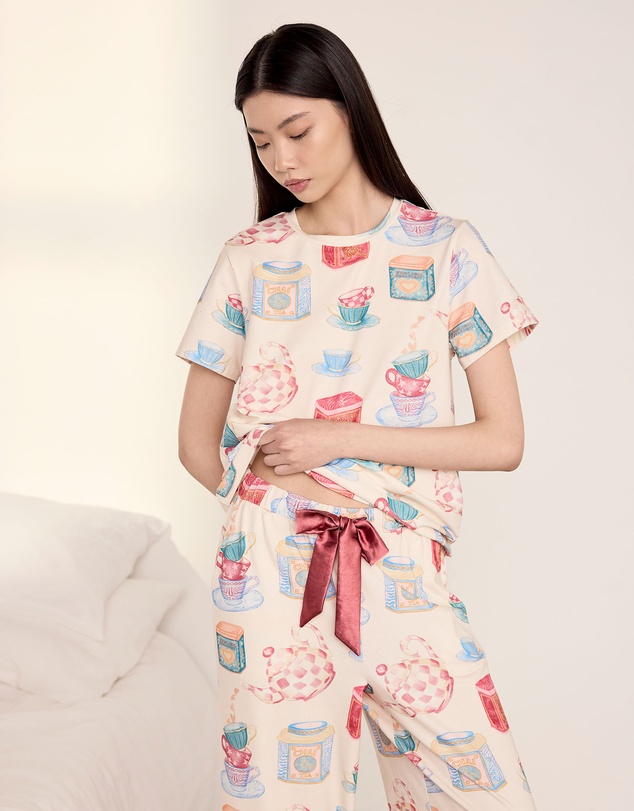 Chelsea Peers - Organic Cotton Tea Pots Pyjama Set