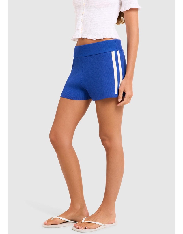 Subtitled - Libby Contrast Mid Rise Knit Shorts