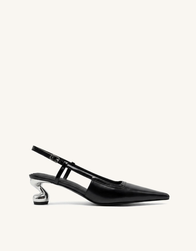 JW PEI - Hannah Sculptural Heel T-Strap Slingback Pumps