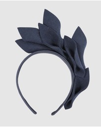 Max Alexander - Felt Navy Winter Racing Fascinator