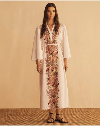 AUR OCEA - Bel Fiore Trellis Scallop Tunic Dress