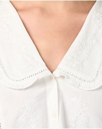 MVN - Embroidered Collared Top