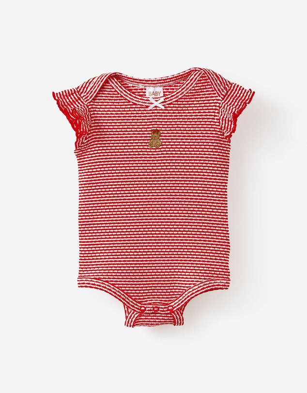 Cotton On Kids - Organic Pointelle Flutter Bubbysuit
