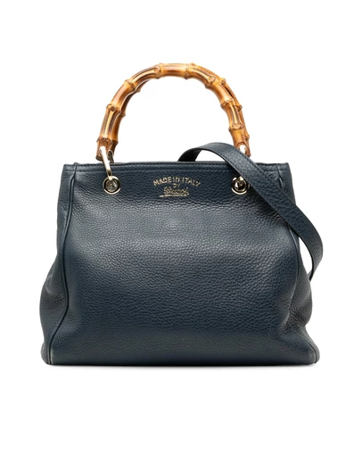 Pre-Loved by Azura Reborn - Pre-Loved Small Calfskin Bamboo Shopper Satchel