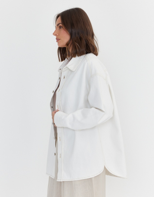 ALEXANDRA - Basen Shacket White Denim