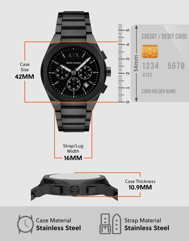 Armani Exchange - Black Chronograph Watch