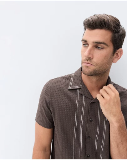 UNISON - Embroidered Bowler Regular Fit Shirt