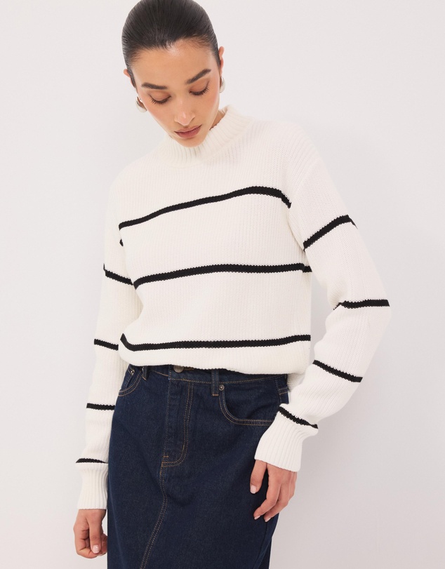 Calli - Ronnie Stripe Crew Neck Jumper