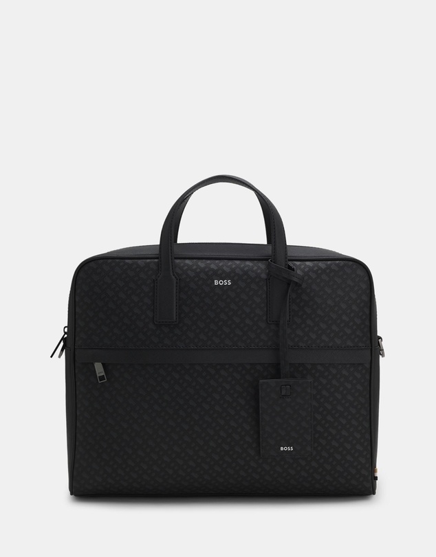 BOSS - Zair Foil-Embossed Logo Monogram Document Case