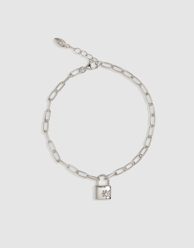 By Charlotte - Promise of Us Lotus Padlock Bracelet