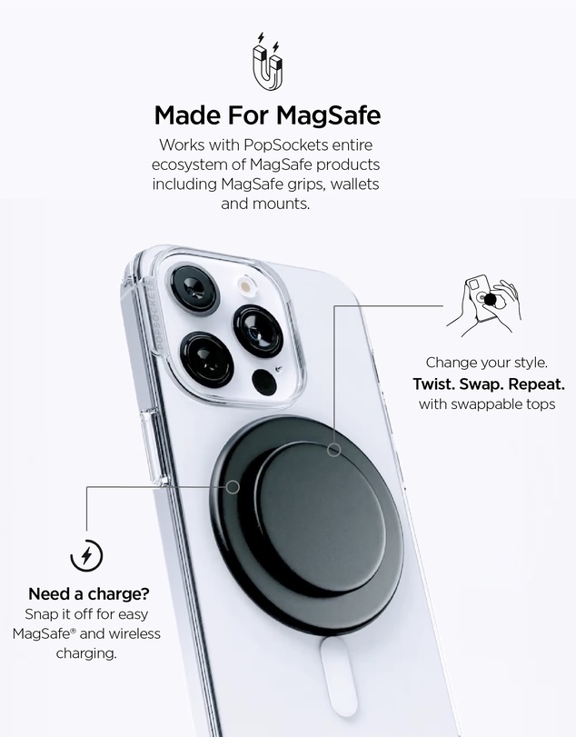 PopSockets - POPCASE MagSafe for iPhone 15 Pro Max - Protective Phone Case