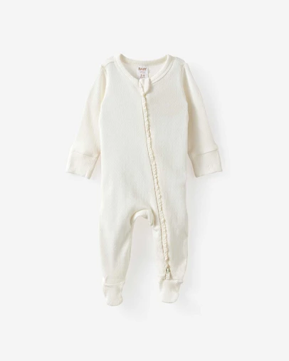 Cotton On Kids - Littlie Organic Long Sleeve Zip Romper