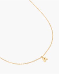 Lovisa - Waterproof Gold Plated Stainless Steel Mini Bubble Letter A Necklace