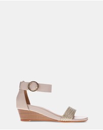 Mia Vita - Nasia Wedge Sandal - Beige