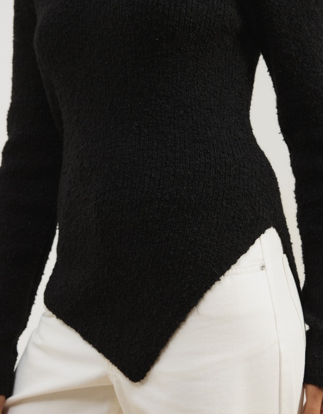 Atmos&Here - Toni Long Sleeve Knit With Asymmetric Neckline And Hem