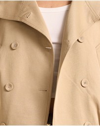 MVN - Funnel Neck Short Trench Coat