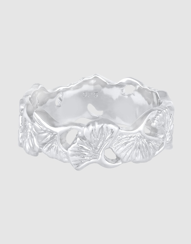 Elli Jewelry - Ring Ginkgo Leaf 925 Sterling Silver