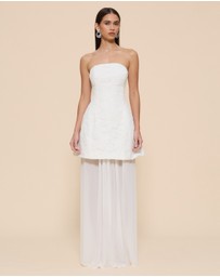 CHANCERY - Mia Strapless Lace And Chiffon Maxi Dress