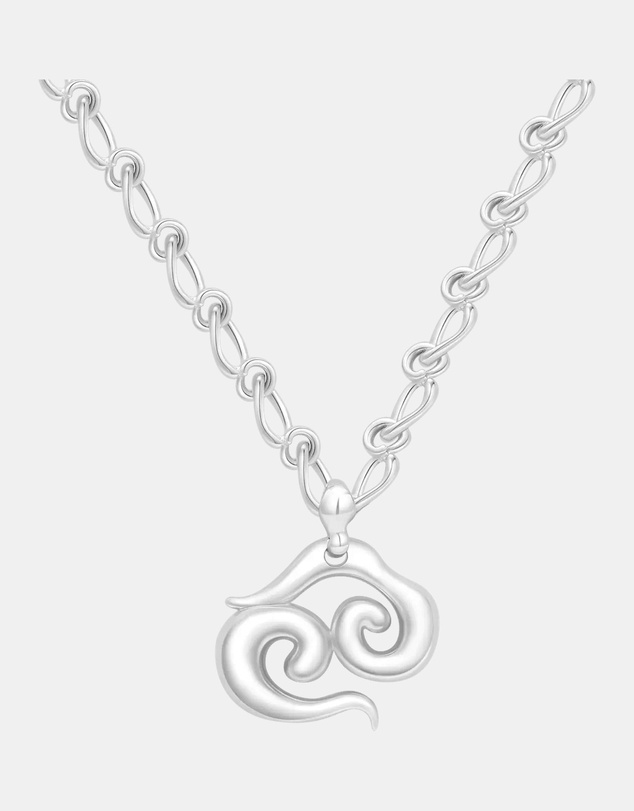 Graedance - Cancer Moonstone Pendant on Eclipse Necklace